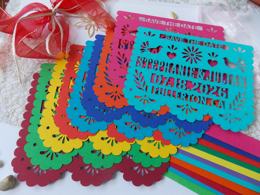 Papel Picado Save the Date: Fiesta Wedding Invitation
